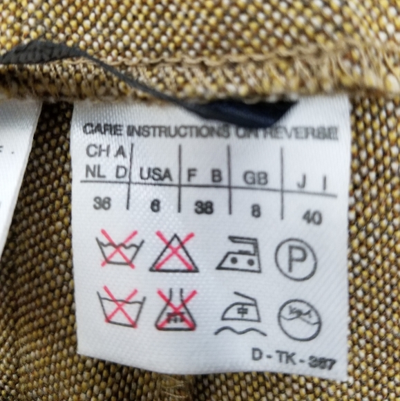 Max Mara Weekend Tan Wool Straight Leg Welt Pocket Dress Pants Size 6 - Picture 10 of 10